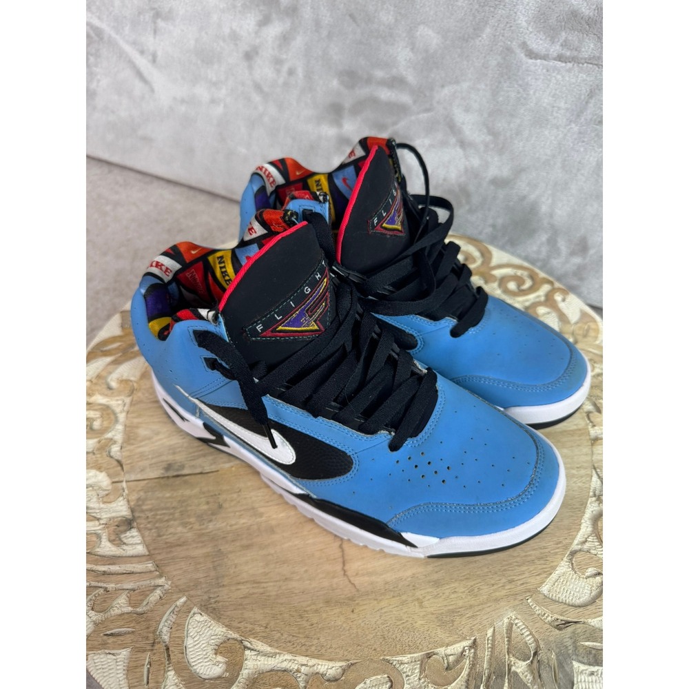 Nike Air Flight Lite Mid University Blue Black White DQ7778-400 Mens Size 8